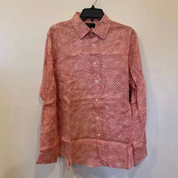 Mens Club Room Lux Linen Button Down M NWT - B5 - Picture 1 of 5